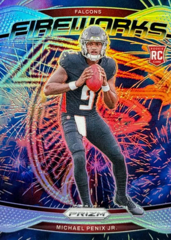 Michael Penix Jr. 2024 Prizm #16 Fireworks - Silver Price