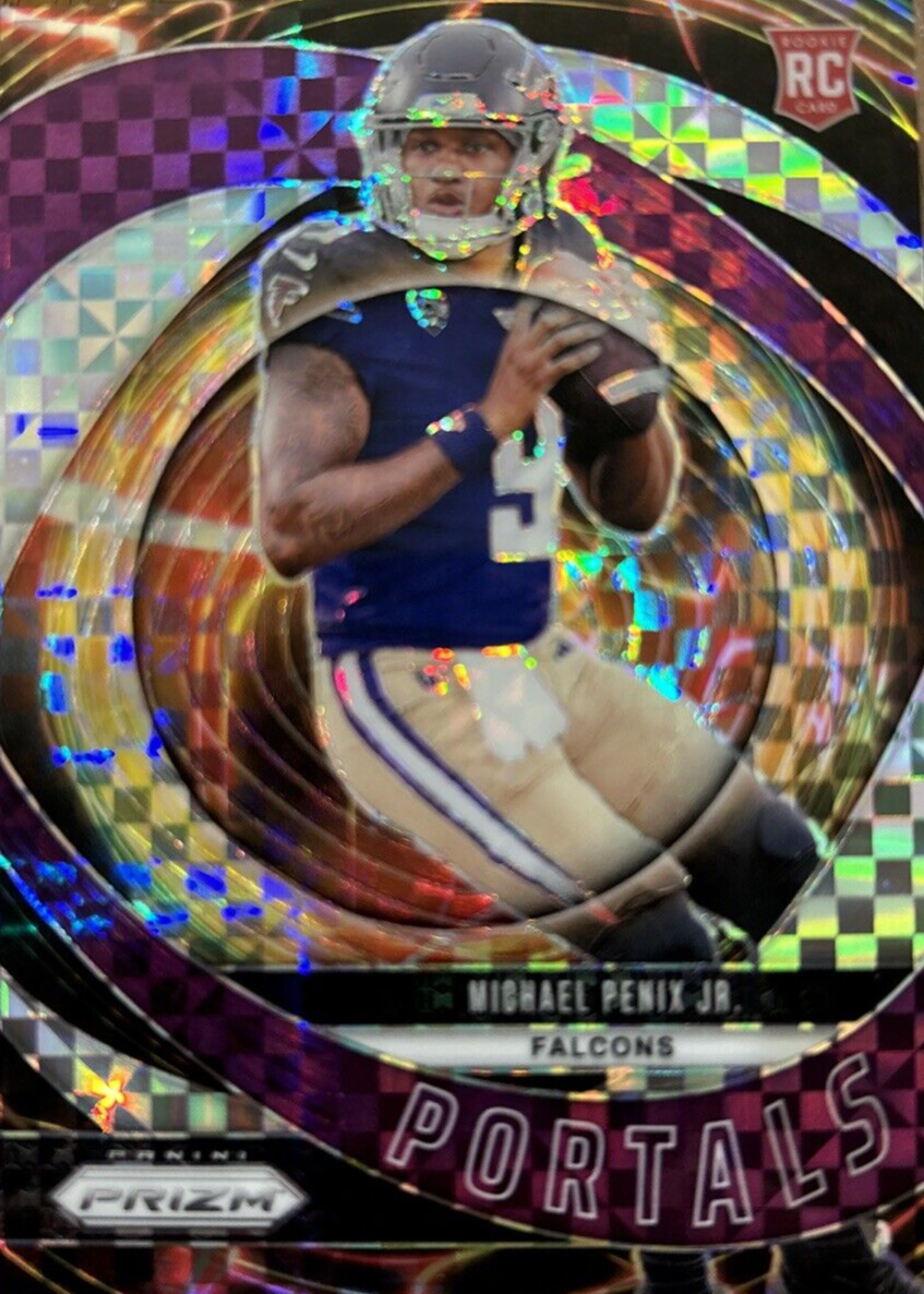 Michael Penix Jr. 2024 Prizm #6 Portals - Purple Power /49