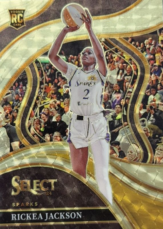 Rickea Jackson 2024 Select WNBA #235 Courtside Gold Vinyl /1 Rookie SGC 10