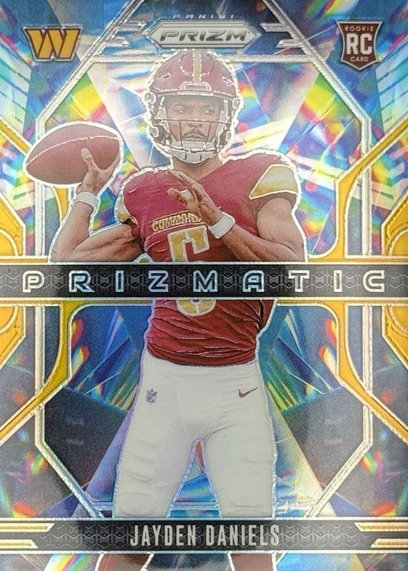 Jayden Daniels 2024 Prizm #3 Prizmatic - Gold /10 Rookie PSA 10