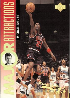 1995 Upper Deck #339 Major Attractions - Electric Court Gold (w/C. Sheen)