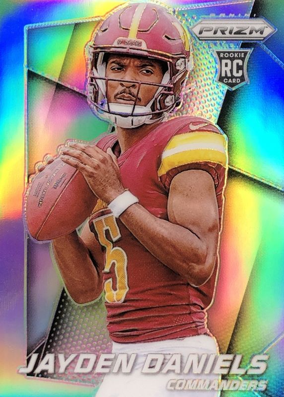 Jayden Daniels 2024 Prizm #8 Prizm Flashback Rookies - Silver RAW