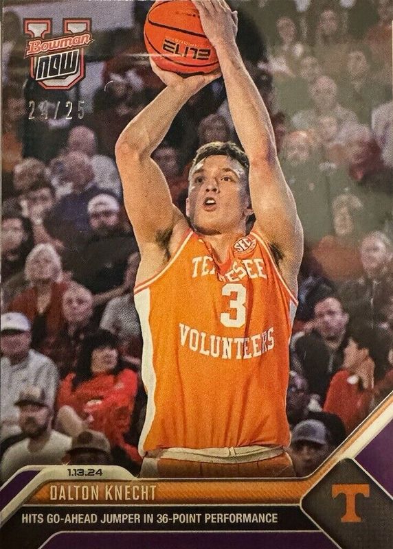 Dalton Knecht 2023 Bowman U Now #30 Purple /25 RAW