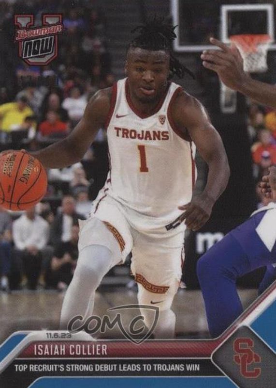 Isaiah Collier 2023 Bowman U Now #1 Blue /49 RAW