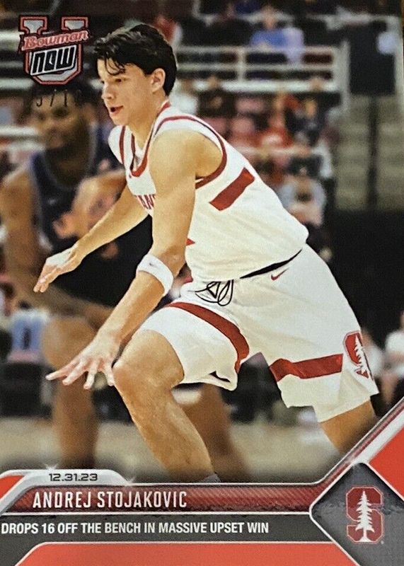 Andrej Stojakovic 2023 Bowman U Now #25 Red /10 RAW