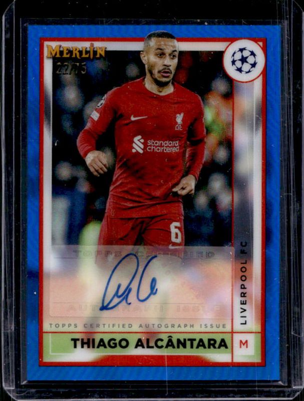 2022 Topps Merlin Chrome UEFA Club Competitions #AC-TA Autographs - Blue Refractor /75