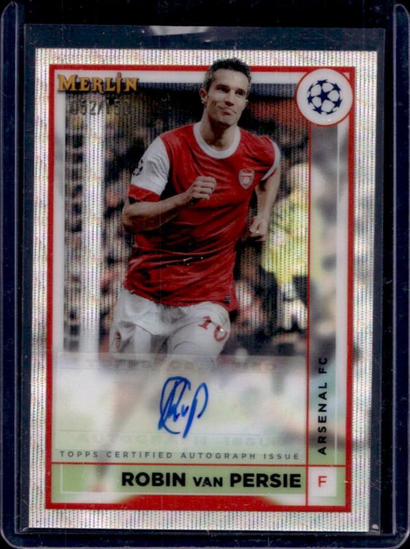 2022 Topps Merlin Chrome UEFA Club Competitions #AC-RVP Autographs - Wave Refractor /150