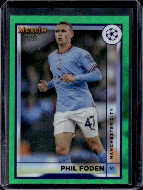 2022 Topps Merlin Chrome UEFA Club Competitions #93 Green Refractor /99