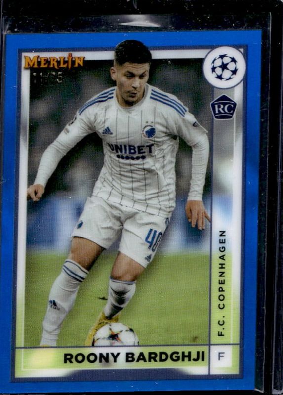 2022 Topps Merlin Chrome UEFA Club Competitions #60 Blue Refractor /75