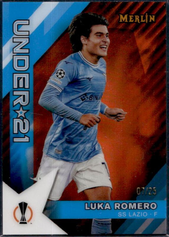 2022 Topps Merlin Chrome UEFA Club Competitions #U21-12 U21 Stars - Orange Refractor /25