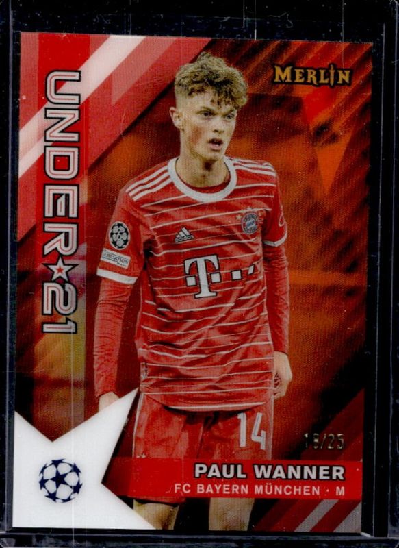 2022 Topps Merlin Chrome UEFA Club Competitions #U21-14 U21 Stars - Orange Refractor /25
