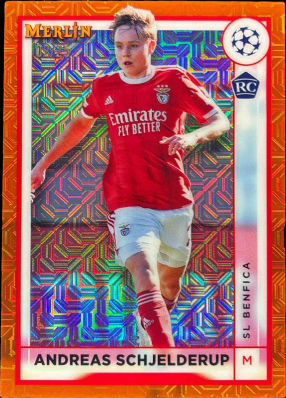 2022 Topps Merlin Chrome UEFA Club Competitions #143 Orange Mojo Refractor /25