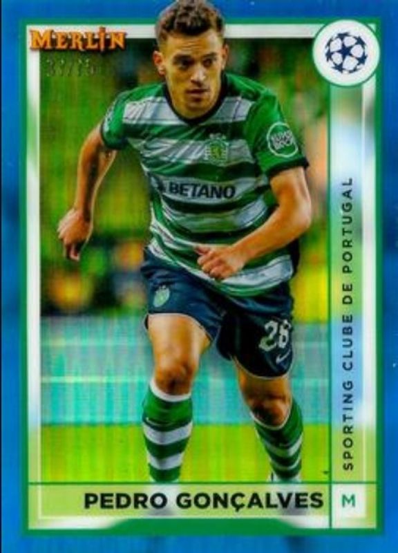 2022 Topps Merlin Chrome UEFA Club Competitions #127 Blue Refractor /75