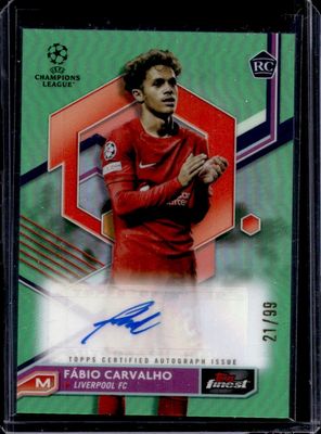 2022 Topps Finest UEFA Club Competitions #A-FC Autographs - Neon Green Refractor /99