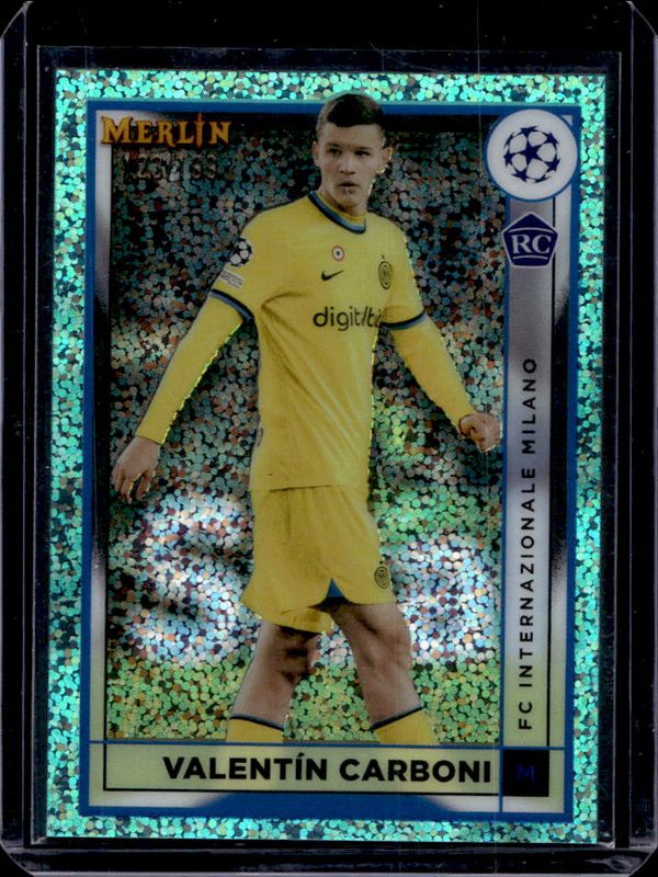 2022 Topps Merlin Chrome UEFA Club Competitions #65 Aqua Speckle Refractor /199