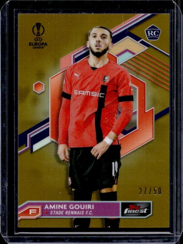 2022 Topps Finest UEFA Club Competitions #119 Extended Set Europa League - Gold Refractor /50