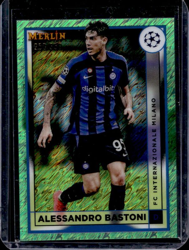 2022 Topps Merlin Chrome UEFA Club Competitions #66 Neon Green Shimmer Refractor /350