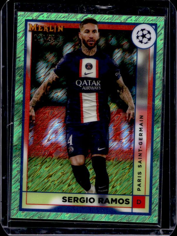 2022 Topps Merlin Chrome UEFA Club Competitions #106 Neon Green Shimmer Refractor /350