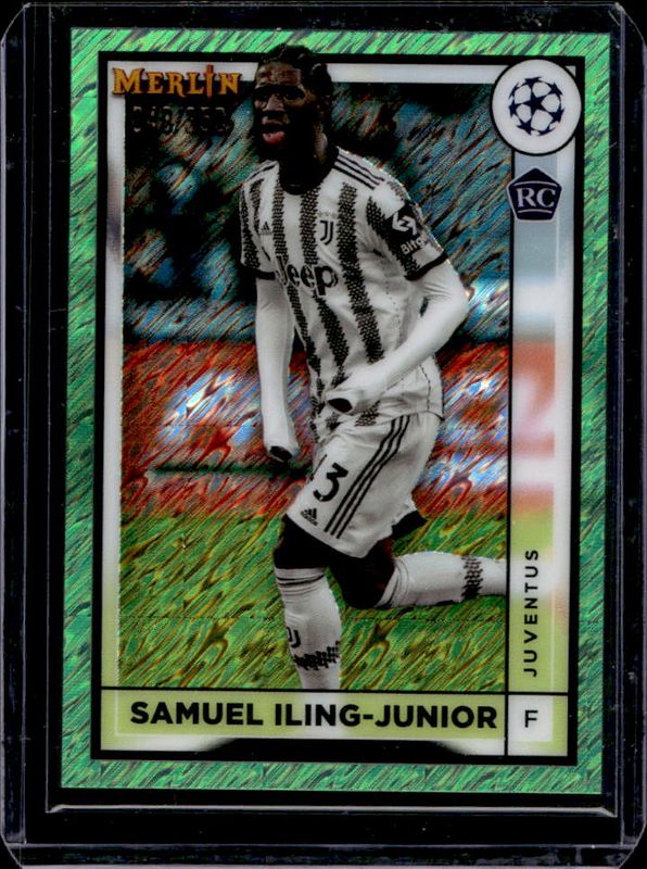 2022 Topps Merlin Chrome UEFA Club Competitions #83 Neon Green Shimmer Refractor /350