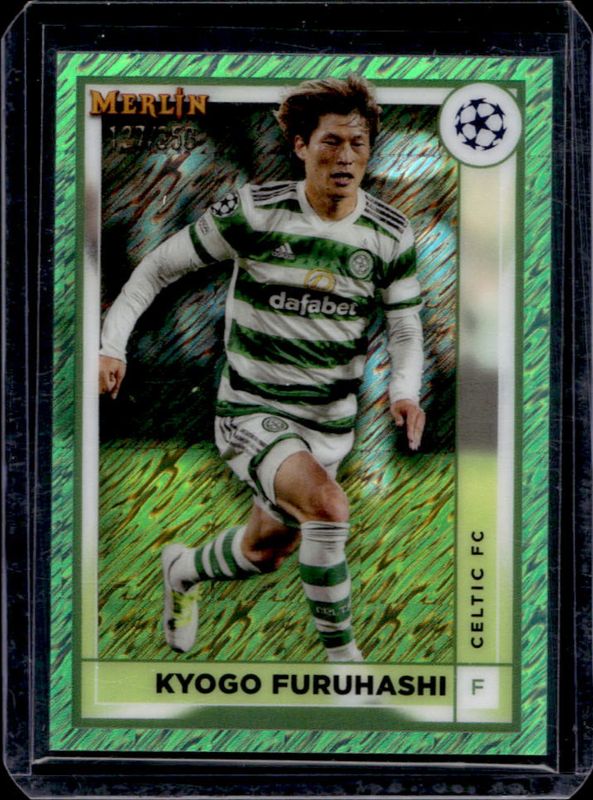2022 Topps Merlin Chrome UEFA Club Competitions #35 Neon Green Shimmer Refractor /350