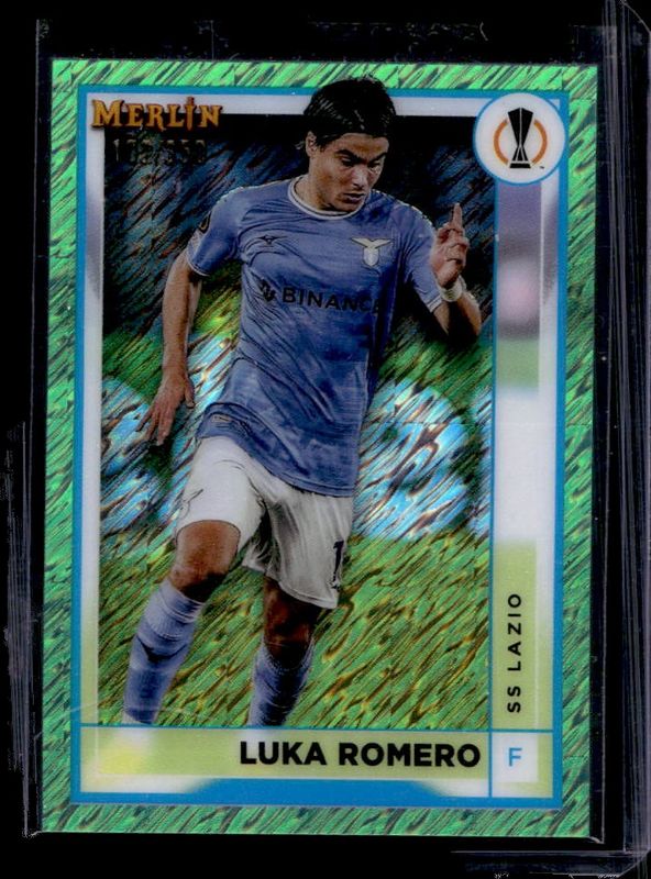 2022 Topps Merlin Chrome UEFA Club Competitions #130 Neon Green Shimmer Refractor /350