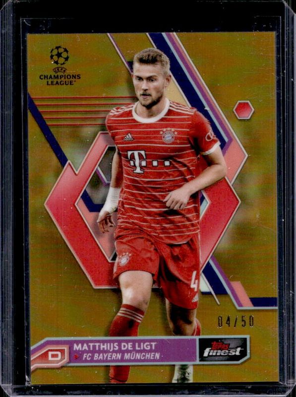 2022 Topps Finest UEFA Club Competitions #56 Gold Refractor /50