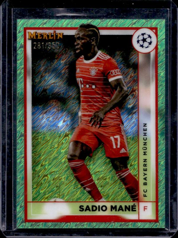2022 Topps Merlin Chrome UEFA Club Competitions #59 Neon Green Shimmer Refractor /350