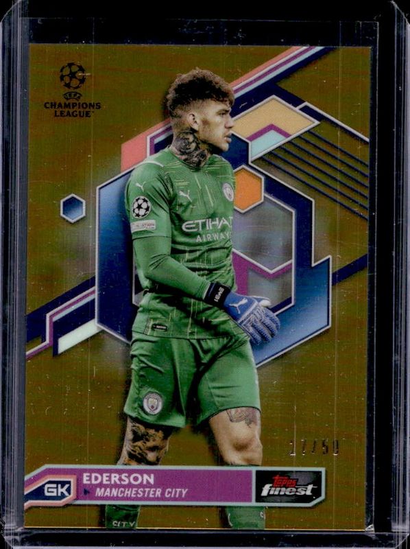 2022 Topps Finest UEFA Club Competitions #129 Gold Refractor /50