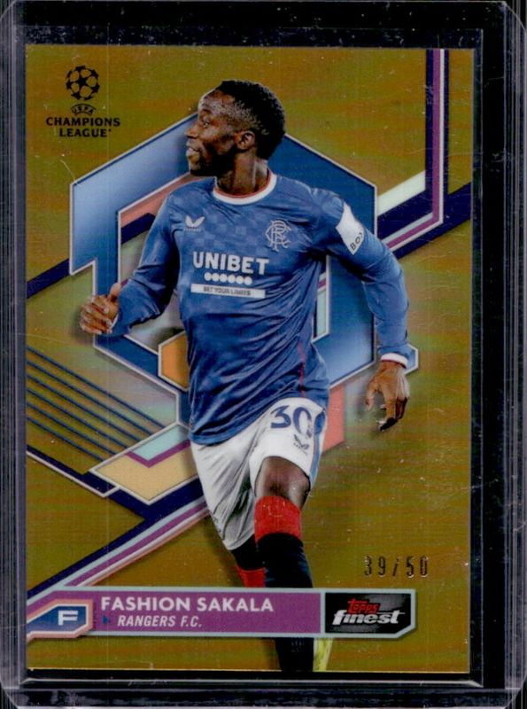2022 Topps Finest UEFA Club Competitions #144 Gold Refractor /50