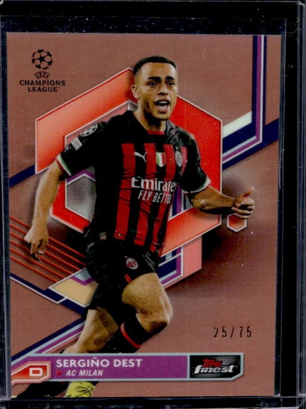2022 Topps Finest UEFA Club Competitions #2 Rose Gold Refractor /75