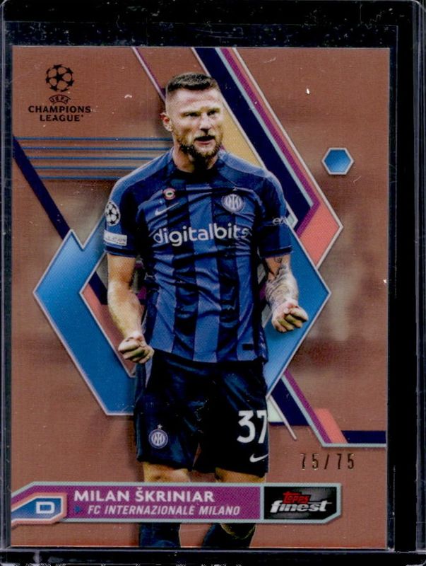 2022 Topps Finest UEFA Club Competitions #137 Rose Gold Refractor /75