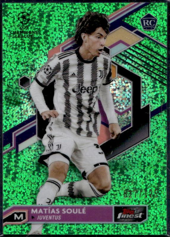 2022 Topps Finest UEFA Club Competitions #51 Green Speckle Refractor /125