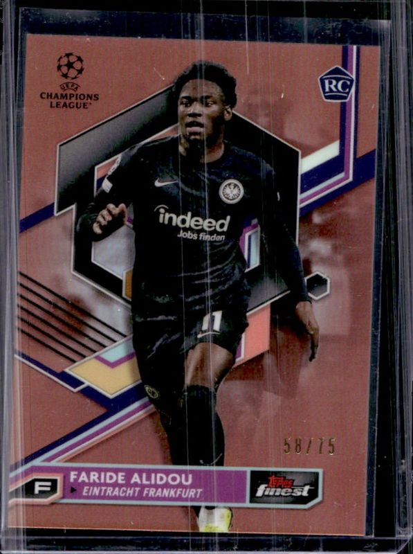 2022 Topps Finest UEFA Club Competitions #54 Rose Gold Refractor /75