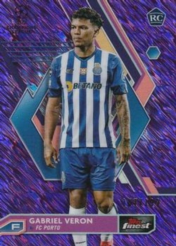 2022 Topps Finest UEFA Club Competitions #36 Purple Shimmer Refractor /199