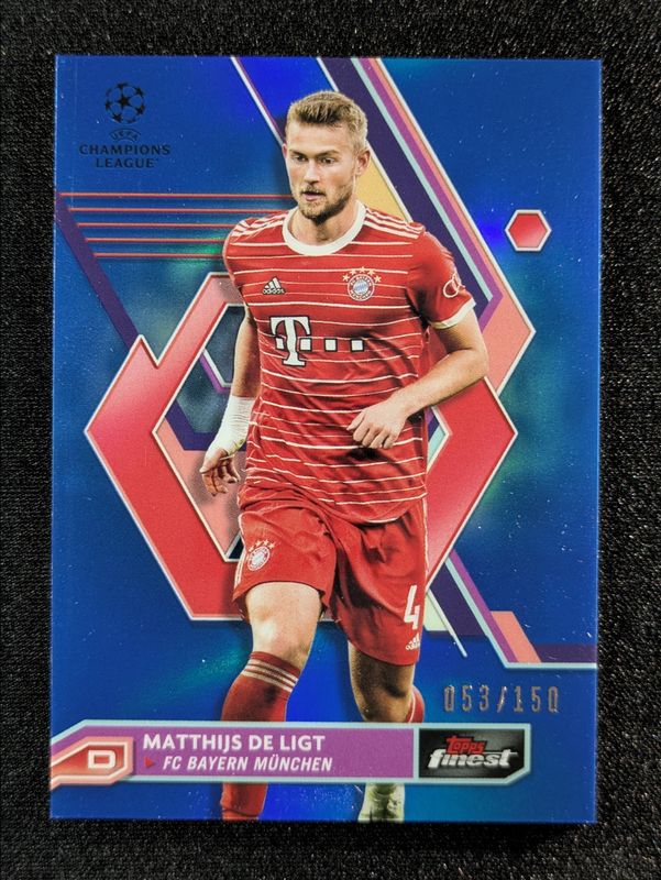 2022 Topps Finest UEFA Club Competitions #56 Blue Refractor /150