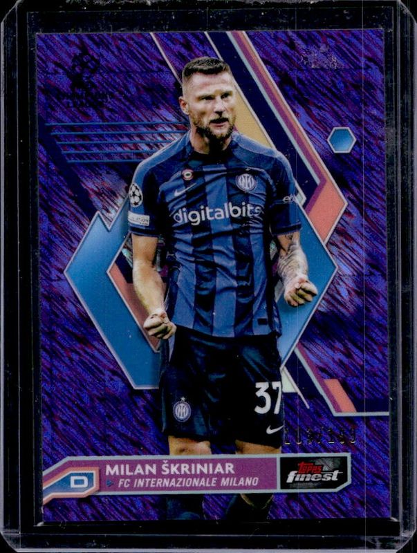 2022 Topps Finest UEFA Club Competitions #137 Purple Shimmer Refractor /199