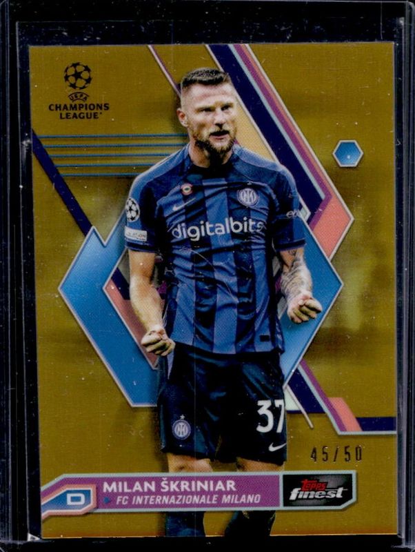 2022 Topps Finest UEFA Club Competitions #137 Gold Refractor /50