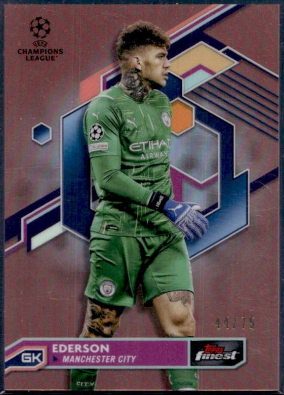 2022 Topps Finest UEFA Club Competitions #129 Rose Gold Refractor /75