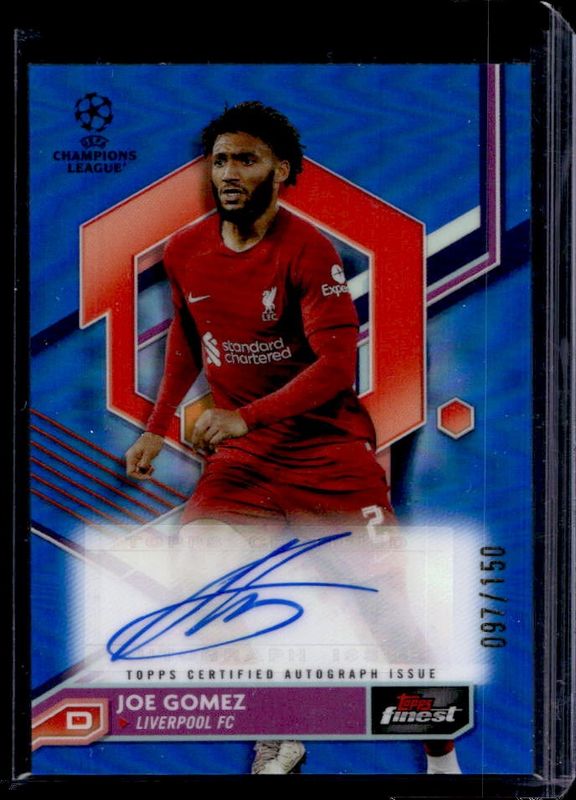 2022 Topps Finest UEFA Club Competitions #A-GO Autographs - Blue Refractor /150