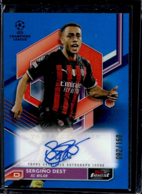 2022 Topps Finest UEFA Club Competitions #A-SD Autographs - Blue Refractor /150