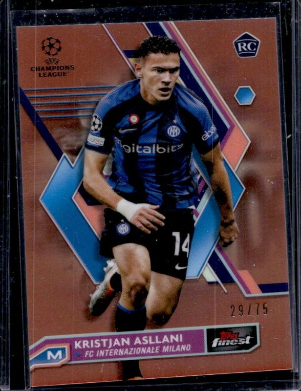 2022 Topps Finest UEFA Club Competitions #87 Rose Gold Refractor /75