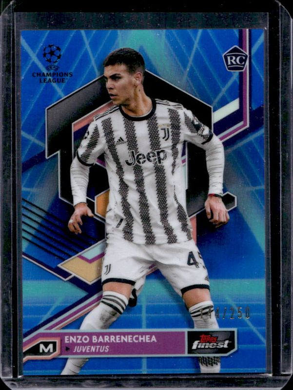 2022 Topps Finest UEFA Club Competitions #133 Blue Aqua Vapor Wave Refractor /250