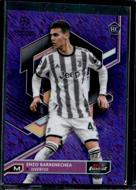 2022 Topps Finest UEFA Club Competitions #133 Purple Shimmer Refractor /199