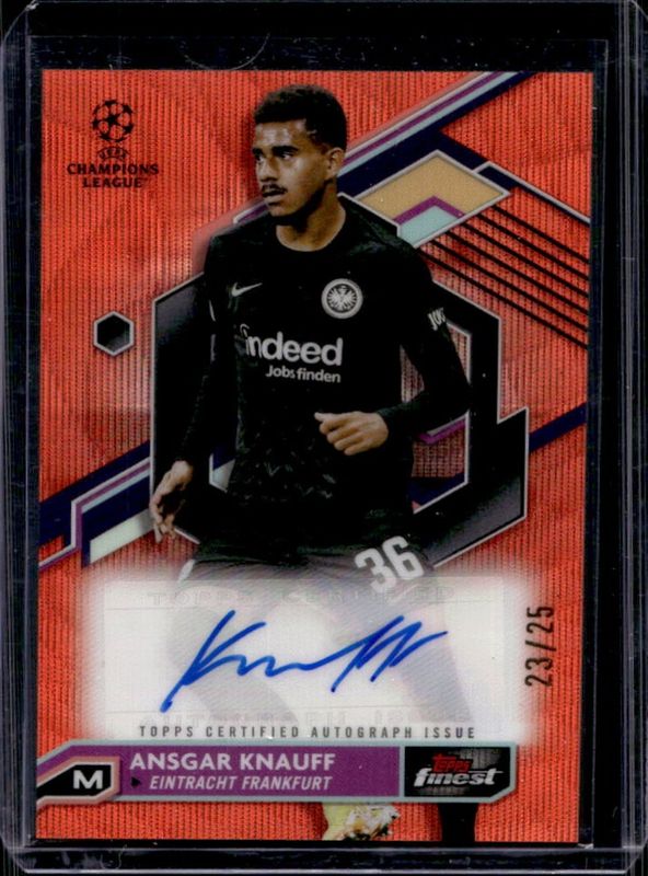 2022 Topps Finest UEFA Club Competitions #A-AK Autographs - Orange Wave Refractor /25