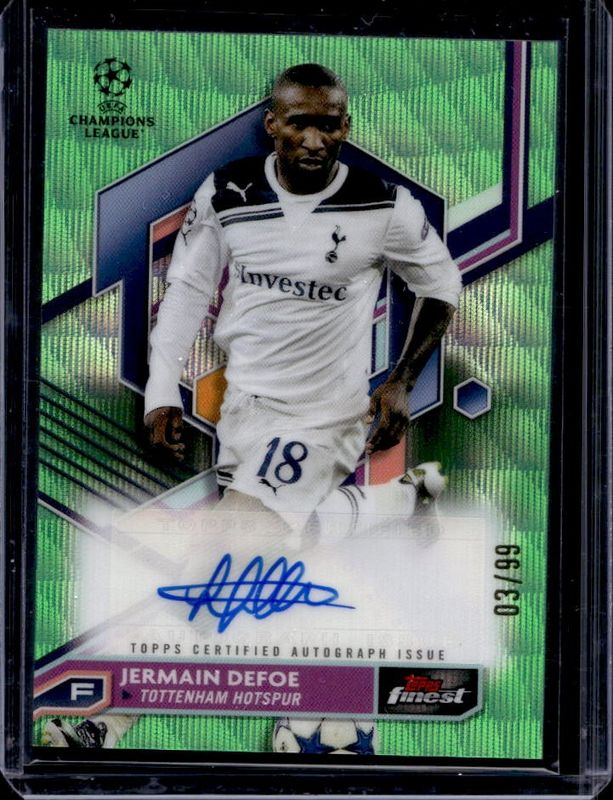 2022 Topps Finest UEFA Club Competitions #A-JD Autographs - Neon Green Wave Refractor /99