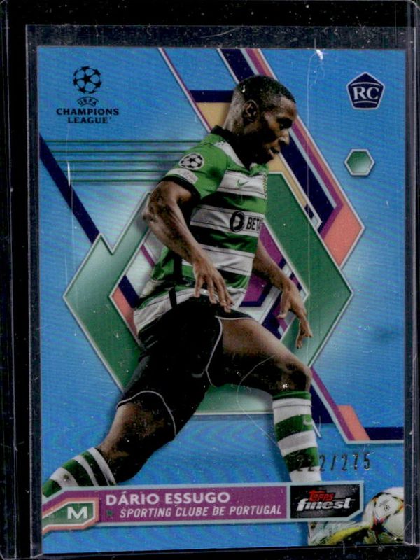 2022 Topps Finest UEFA Club Competitions #60 Sky Blue Refractor /275
