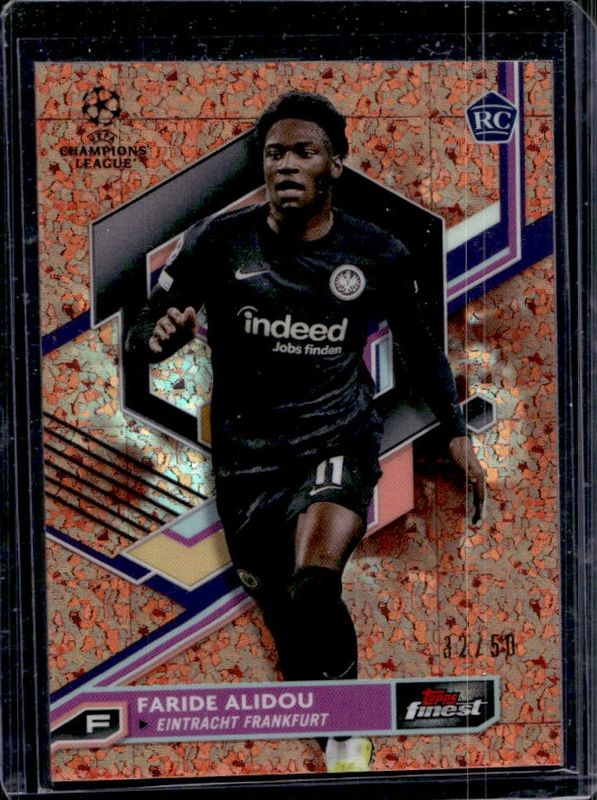 2022 Topps Finest UEFA Club Competitions #54 Rose Gold Mini Diamond Refractor /50
