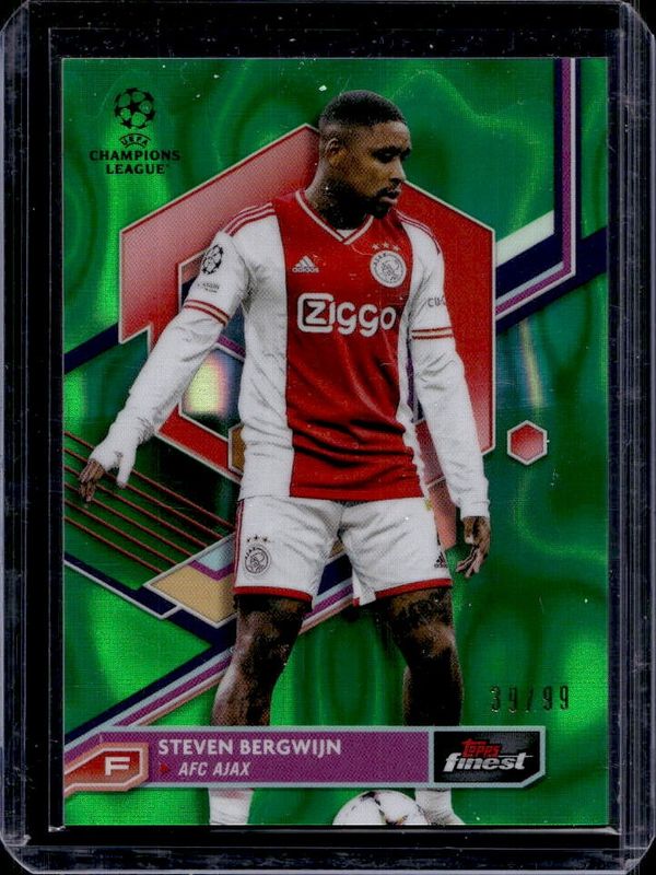 2022 Topps Finest UEFA Club Competitions #126 Green Lava Refractor /99
