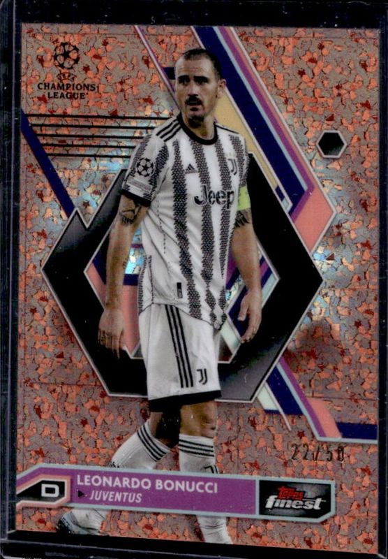 2022 Topps Finest UEFA Club Competitions #55 Rose Gold Mini Diamond Refractor /50