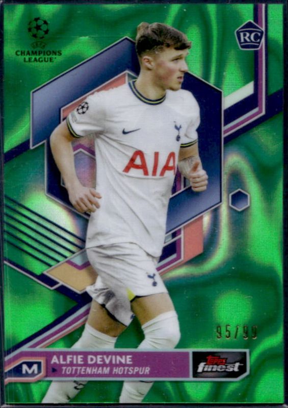 2022 Topps Finest UEFA Club Competitions #119 Green Lava Refractor /99